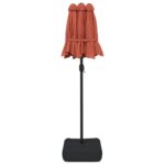 Parasol de jardin à double tête avec LED terre cuite 316x240 cm – Image 5