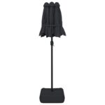 Parasol de jardin à double tête avec LED noir 316x240 cm – Image 5