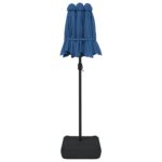 Parasol de jardin à double tête avec LED bleu azuré 316x240 cm – Image 5