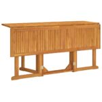 Table de jardin papillon pliante 150x90x75 cm bois massif teck – Image 2