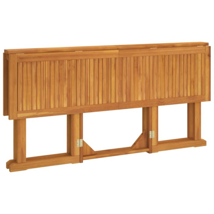 Table de jardin papillon pliante 150x90x75 cm bois massif teck – Image 3