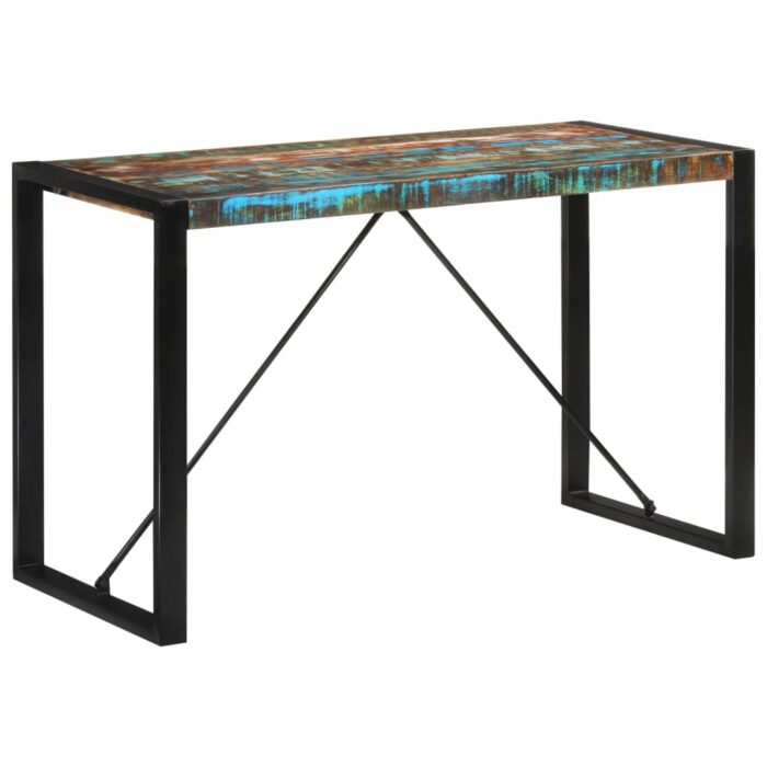 Table à manger 120x55x76 cm bois massif de récupération – Image 1