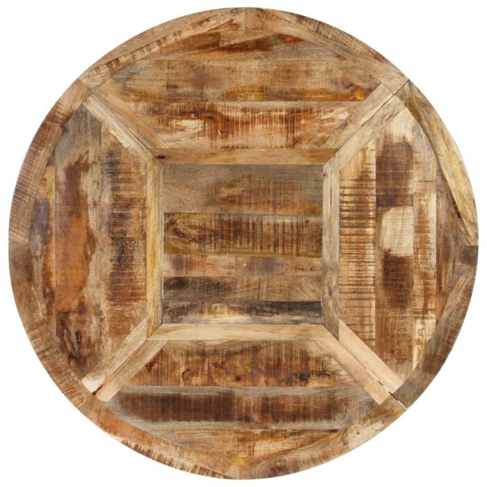 Table à dîner Ø150x76 cm bois de manguier massif brut – Image 3