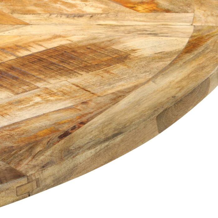Table à dîner Ø150x76 cm bois de manguier massif brut – Image 5