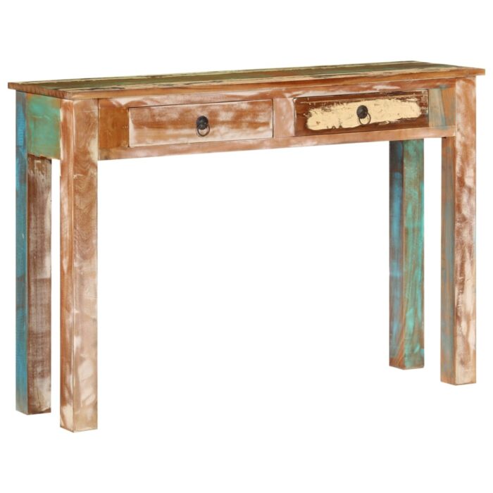 Table console 110x30x75 cm bois massif de récupération – Image 11