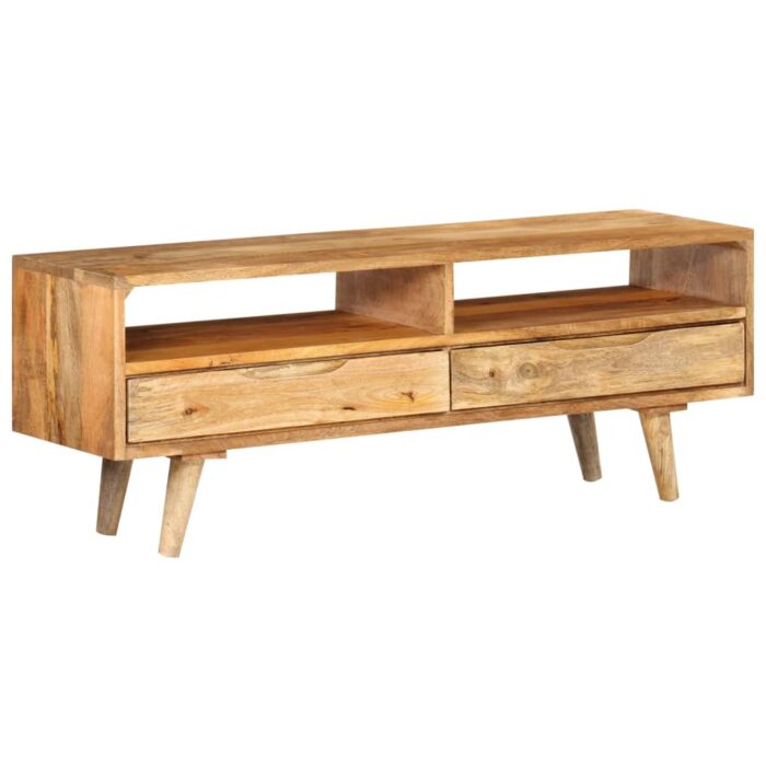 Meuble TV 110x30x41 cm bois massif de manguier – Image 1