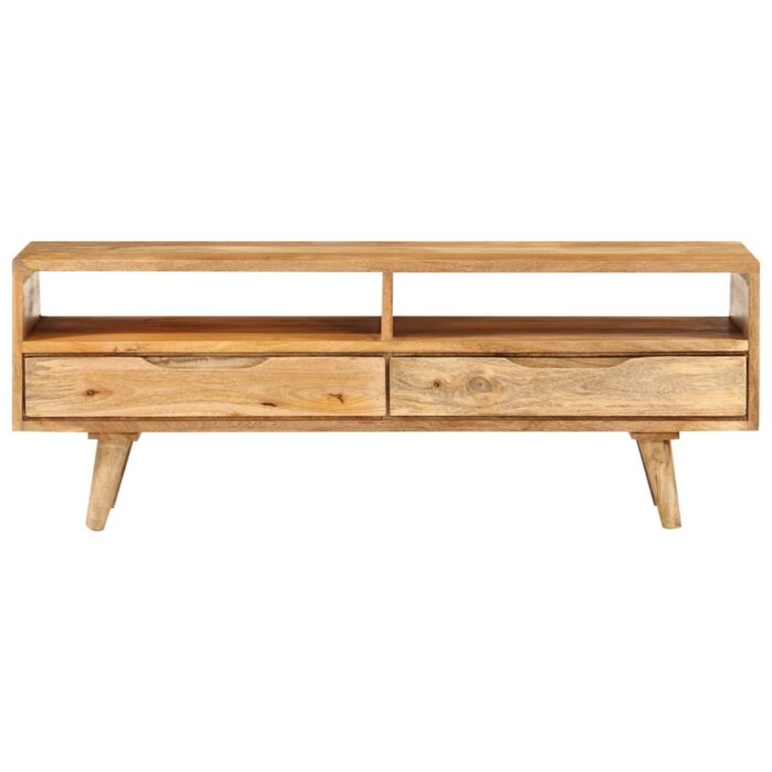 Meuble TV 110x30x41 cm bois massif de manguier – Image 2