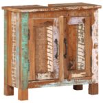 Ensemble de meubles de salle de bain 4 pcs bois massif récupéré – Image 5