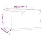 Housse de salon de jardin 8 œillets 170x94x70 cm rectangulaire – Image 7