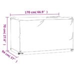 Housse de salon de jardin 8 œillets 170x94x70 cm rectangulaire – Image 8