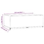 Housse de salon de jardin 12 œillets 213x132x75cm rectangulaire – Image 7