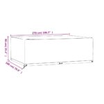 Housse de salon de jardin 12 œillets 270x180x90cm rectangulaire – Image 8