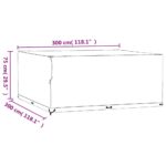 Housse de salon de jardin 16 œillets 300x300x75 cm carré – Image 8