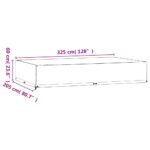 Housse de salon de jardin 16 œillets 325x205x60cm rectangulaire – Image 7