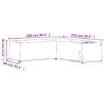 Housse de salon de jardin en forme de L 16 œillets 250x250x70cm – Image 9