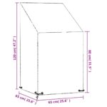 Housse de chaise de jardin 8 œillets 65x65x80/120 cm PE – Image 8