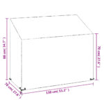 Housse de banc de jardin 8 œillets 130x70x70/88 cm polyéthylène – Image 7