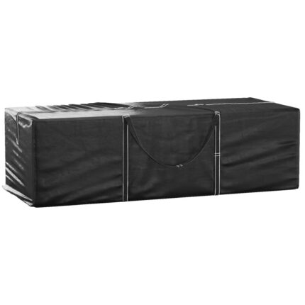 Sac de rangement pour coussins de jardin noir 135x40x55 cm PE