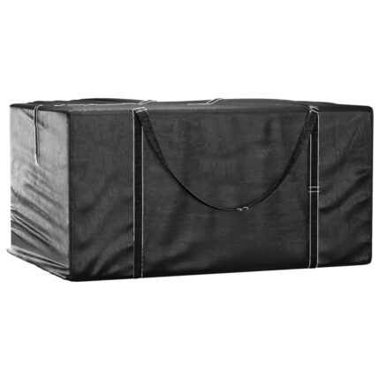 Sac de rangement pour coussins de jardin noir 150x75x75 cm PE