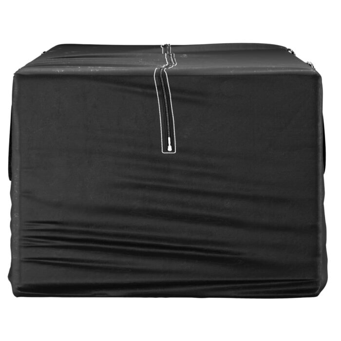 Sac de rangement pour coussins de jardin noir 150x75x75 cm PE – Image 2