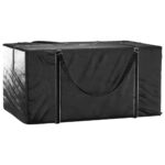 Sac de rangement pour coussins de jardin noir 150x75x75 cm PE – Image 3