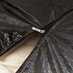 Sac de rangement pour coussins de jardin noir 150x75x75 cm PE – Image 6