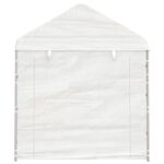 Belvédère avec toit blanc 13,38x2,28x2,69 m polyéthylène – Image 3