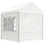 Belvédère avec toit blanc 20,07x2,28x2,69 m polyéthylène – Image 2