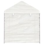 Belvédère avec toit blanc 20,07x2,28x2,69 m polyéthylène – Image 3