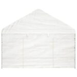 Belvédère avec toit blanc 11,15x4,08x3,22 m polyéthylène – Image 3