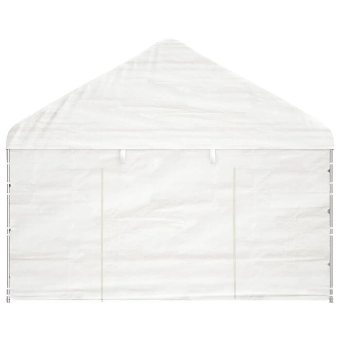 Belvédère avec toit blanc 11,15x4,08x3,22 m polyéthylène – Image 3