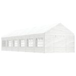 Belvédère avec toit blanc 13,38x4,08x3,22 m polyéthylène