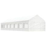 Belvédère avec toit blanc 15,61x4,08x3,22 m polyéthylène