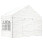 Belvédère avec toit blanc 15,61x4,08x3,22 m polyéthylène – Image 2
