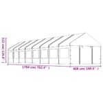 Belvédère avec toit blanc 17,84x4,08x3,22 m polyéthylène – Image 6