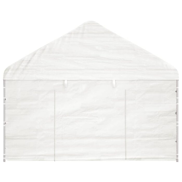 Belvédère avec toit blanc 20,07x4,08x3,22 m polyéthylène – Image 3