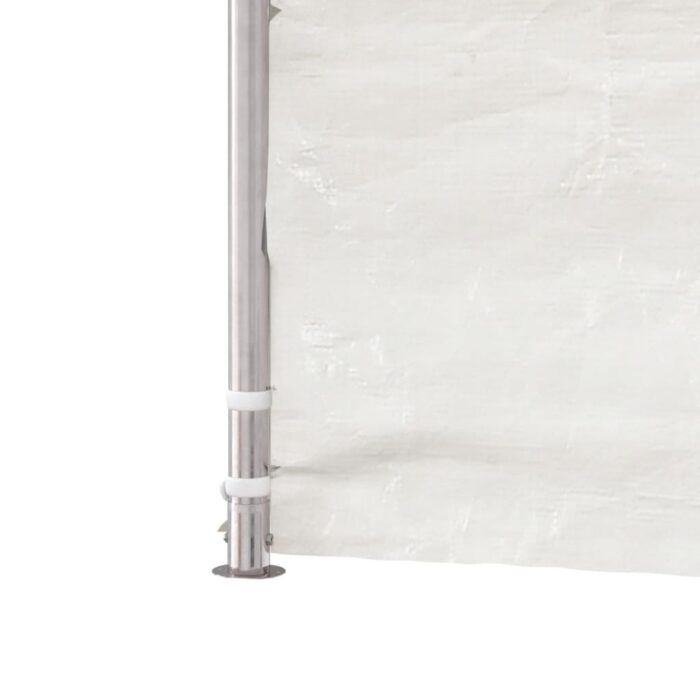 Belvédère avec toit blanc 6,69x5,88x3,75 m polyéthylène – Image 6