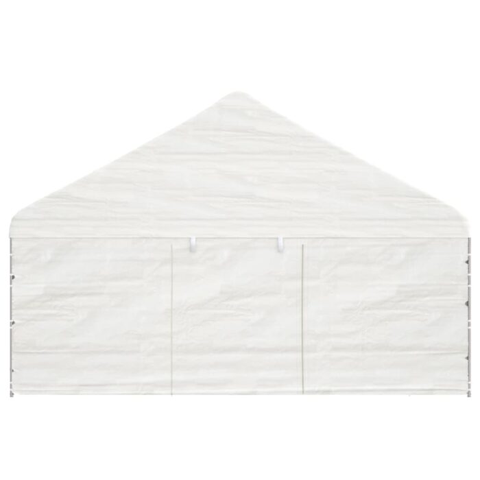 Belvédère avec toit blanc 8,92x5,88x3,75 m polyéthylène – Image 4