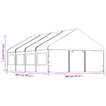 Belvédère avec toit blanc 8,92x5,88x3,75 m polyéthylène – Image 7