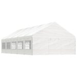 Belvédère avec toit blanc 11,15x5,88x3,75 m polyéthylène