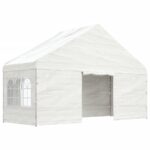 Belvédère avec toit blanc 11,15x5,88x3,75 m polyéthylène – Image 3