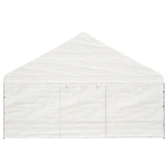 Belvédère avec toit blanc 11,15x5,88x3,75 m polyéthylène – Image 4