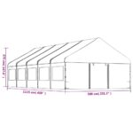 Belvédère avec toit blanc 11,15x5,88x3,75 m polyéthylène – Image 7