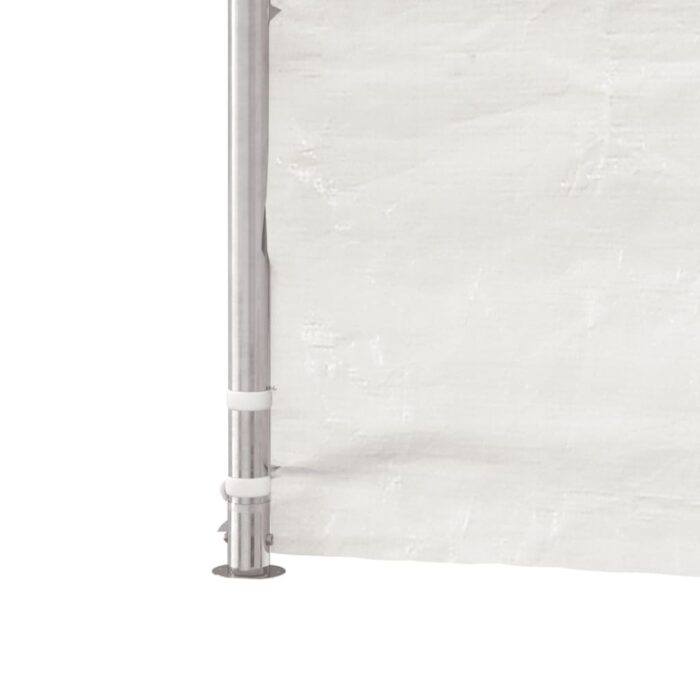 Belvédère avec toit blanc 13,38x5,88x3,75 m polyéthylène – Image 6