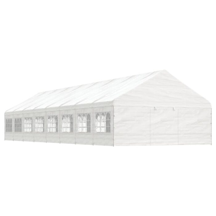 Belvédère avec toit blanc 17,84x5,88x3,75 m polyéthylène – Image 1