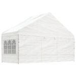 Belvédère avec toit blanc 17,84x5,88x3,75 m polyéthylène – Image 2