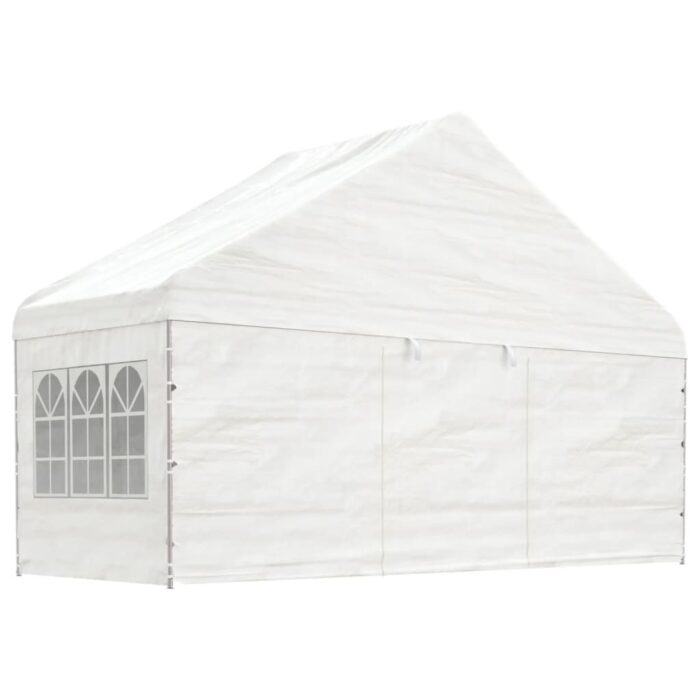 Belvédère avec toit blanc 17,84x5,88x3,75 m polyéthylène – Image 2