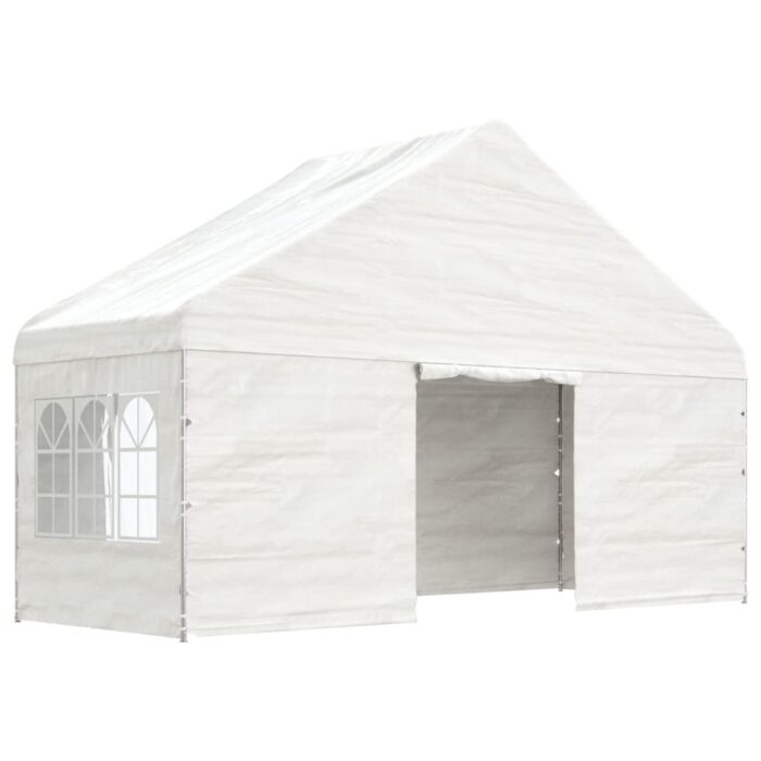 Belvédère avec toit blanc 17,84x5,88x3,75 m polyéthylène – Image 3