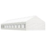 Belvédère avec toit blanc 20,07x5,88x3,75 m polyéthylène