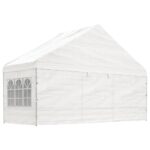 Belvédère avec toit blanc 20,07x5,88x3,75 m polyéthylène – Image 2